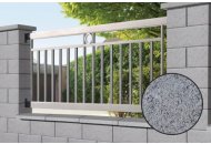 Betonová tvarovka Semmelrock RIVAGO plotový systém poloviční kámen šedý