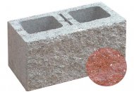 Betonová tvarovka PresBeton FACE BLOCK jednostranně štípaná HX 2/19/B cihlová