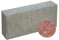 Doplňková betonová tvarovka PresBeton FACE BLOCK jednostranně štípaná HX 2/9/B cihlová