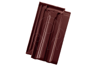 Pálená střešní taška Bramac Granát 11 nosná stoupací plošiny kovová glazura Top Line červenohnědá