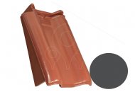 Pálená střešní taška Röben Piemont okrajová levá glazura Titan