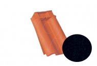 Pálená střešní taška Tondach Románská 12 pro připojení hřebene ukončovací levá engoba černá