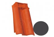 Pálená střešní taška Tondach Románská 12 pro připojení hřebene okrajová levá engoba černá