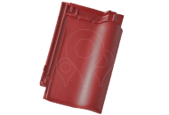 Pálená střešní taška Bramac Rubín 9 průchozí pro anténu glazura tmavočervená