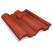 Betonová střešní taška KB-Blok Lučanka protisněhová červenohnědá 1
