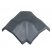 Pálená střešní taška Röben Bergamo - hřebenáč typu Y šedý matný 1
